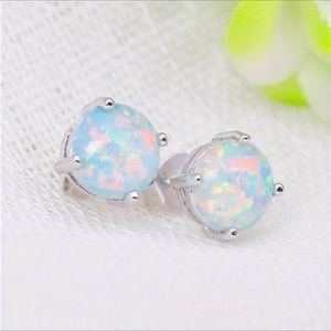 Sterling Silver .925 opal earrings